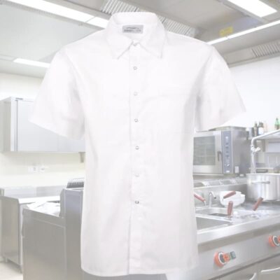 Chemise de cuisinier Blanche Cuistot bouton pression 1 poche