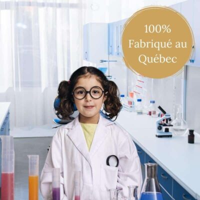 Sarrau blanc enfants 100% coton Fabriqué au QC