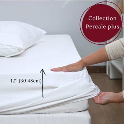 Drap Housse Double T250 percale Plus à l'unité