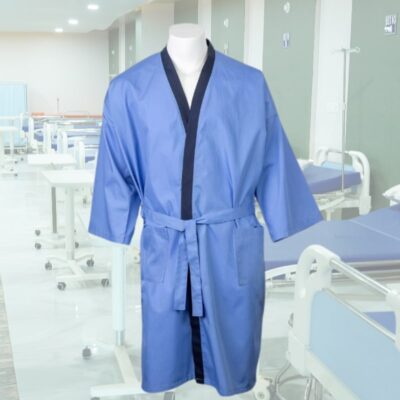 Robe de chambre médicale en popeline pour centres de soins