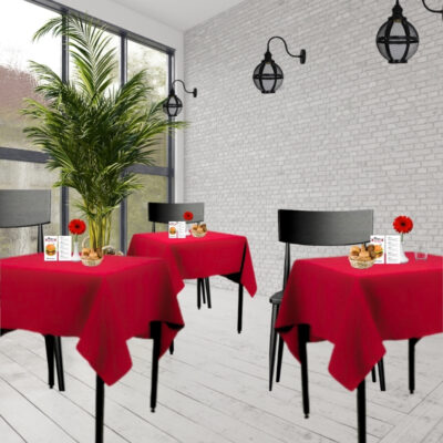 Nappe rouge tissu visa