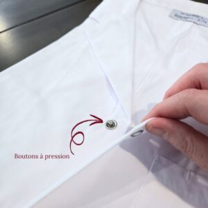 Blouse de laboratoire avec boutons à pression