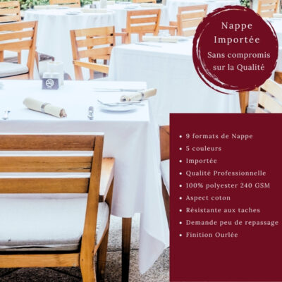 Nappe Professionnelle pour Restaurants : Importées et Colorées