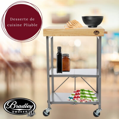 Desserte de Cuisine Pliable Bradley: L'Allié Indispensable de Votre Espace - 1 unité