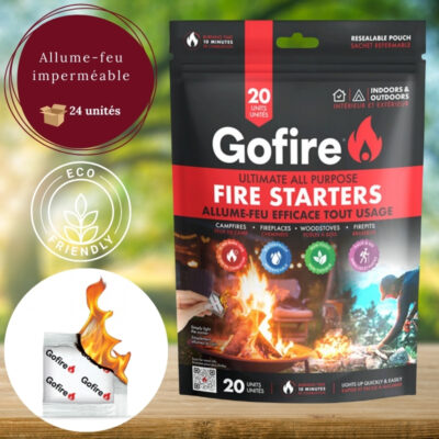 Allume-Feu Gofire Ultimate – Imperméable, Écologique et Ultra-Efficace - 24 unités